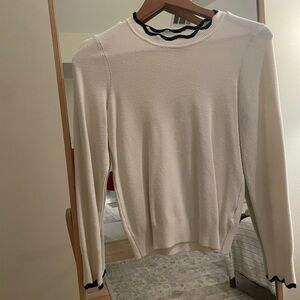 H&M Ivory Sweater with Ebony Accents